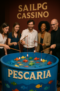 Jogador atirando em peixes no jogo de pescaria do SAILPG