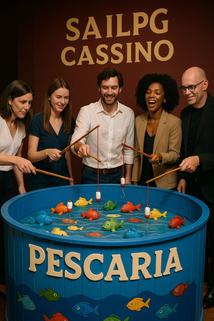 Jogador atirando em peixes no jogo de pescaria do SAILPG